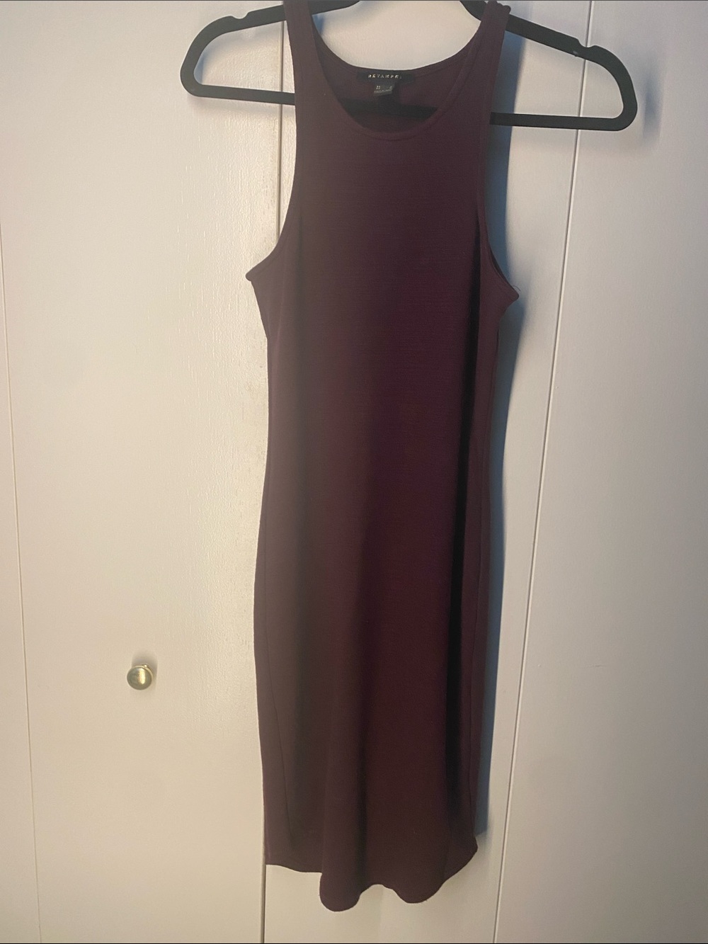 3/$20 Sleeveless Midi Dress in Burgundy Plum